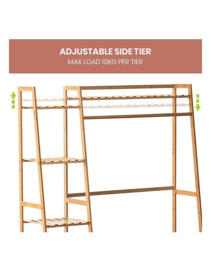 Open Clothes Rack Storage Organiser in Natural image 7