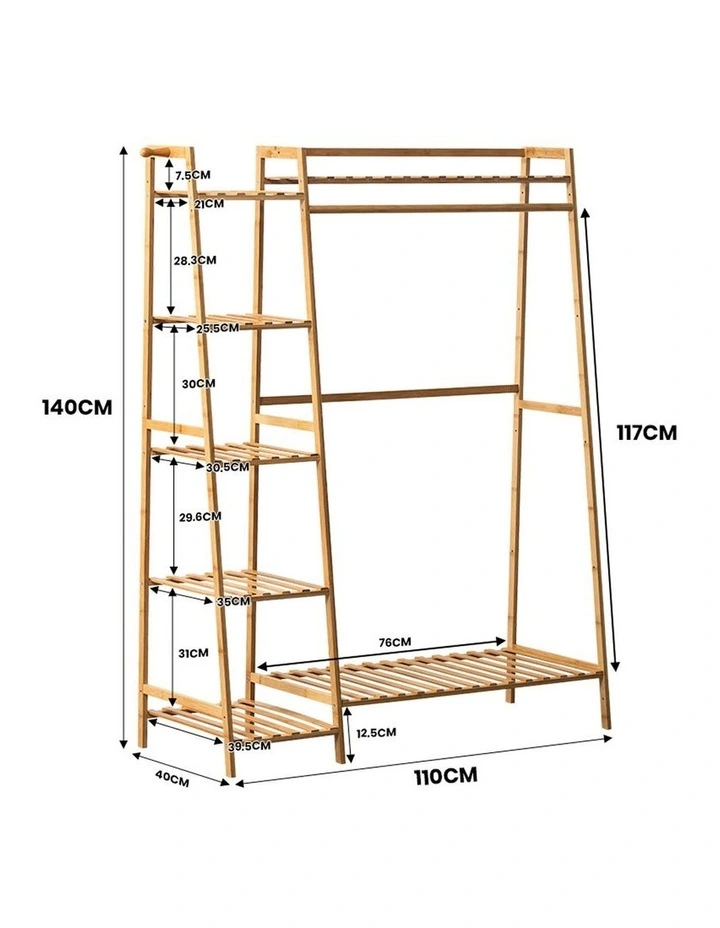 Open Clothes Rack in Natural image 3