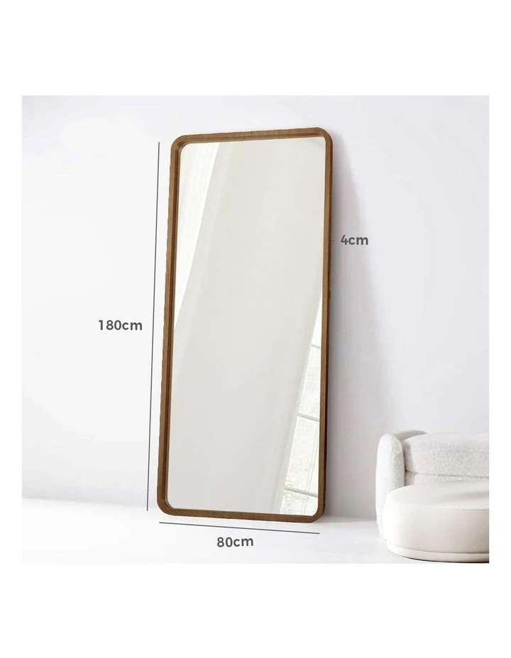 Wooden Full Length Makeup Mirrors 180x80cm in Brown image 3