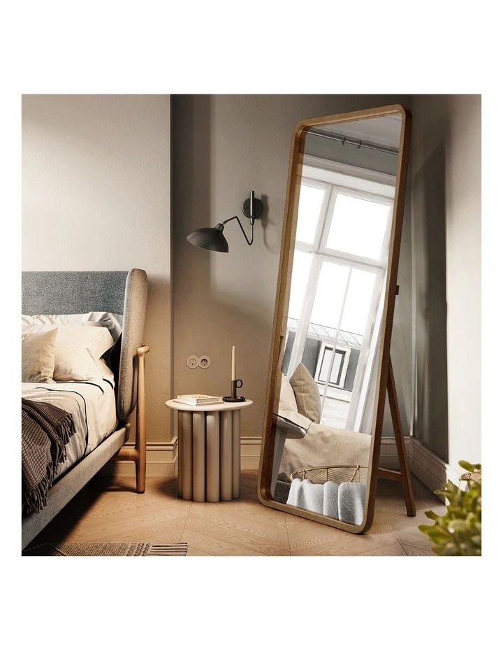 Wooden Full Length Makeup Mirrors 180x80cm in Brown image 6