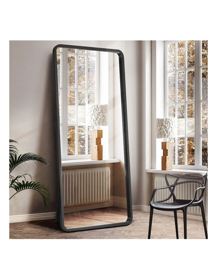 Wooden Full-Length Mirrors 80cm in Black image 2