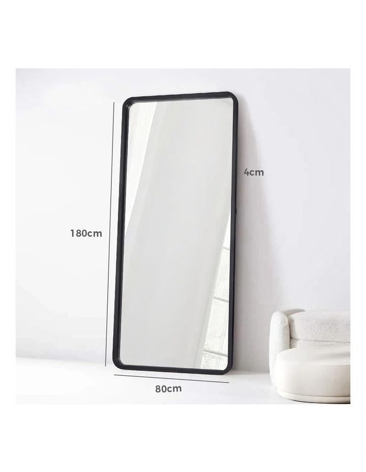 Wooden Full-Length Mirrors 80cm in Black image 3