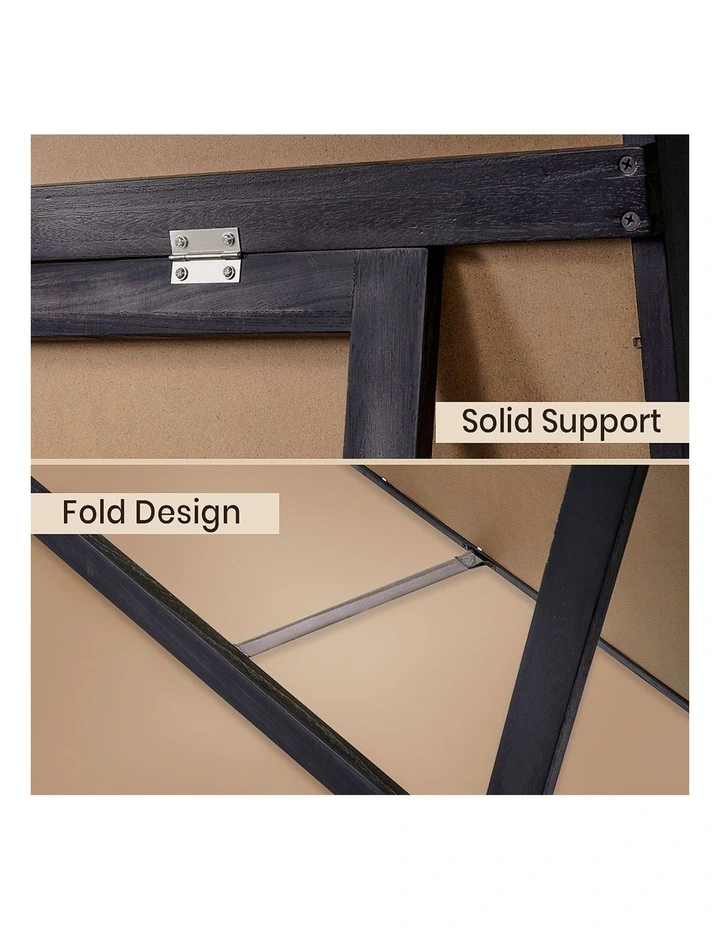 Wooden Full-Length Mirrors 80cm in Black image 4