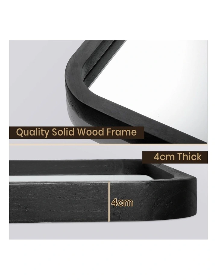 Wooden Full-Length Mirrors 80cm in Black image 5
