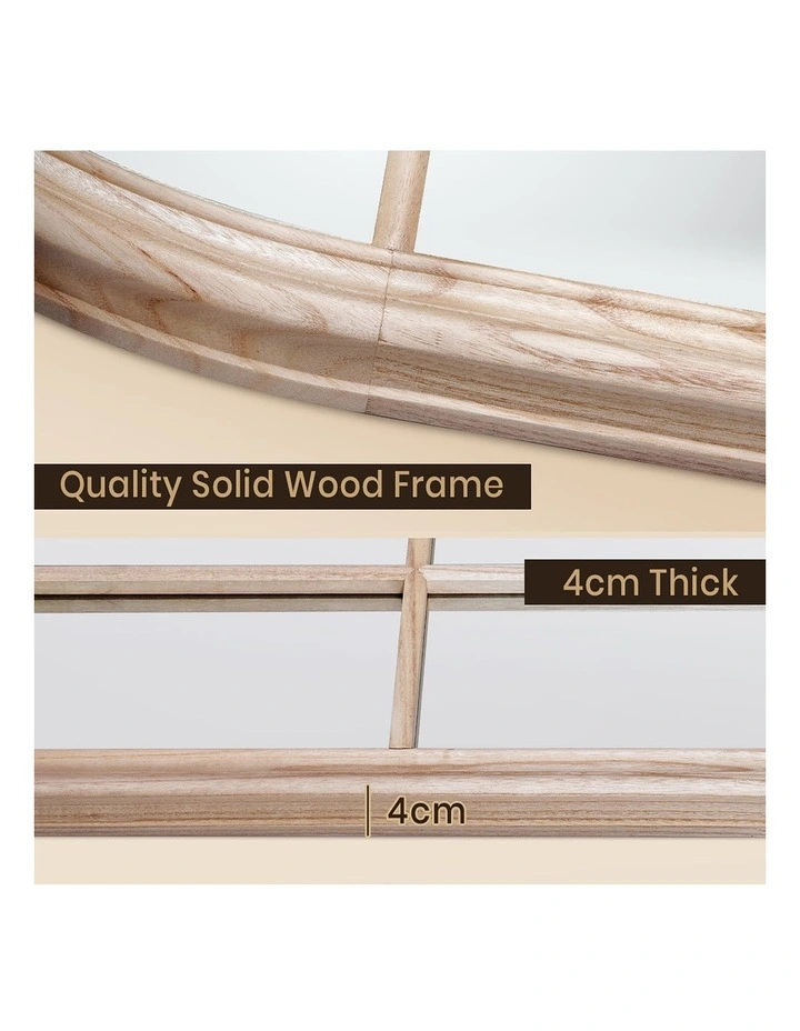 Wooden Full-Length Mirrors 180 x 80cm in Beige image 5