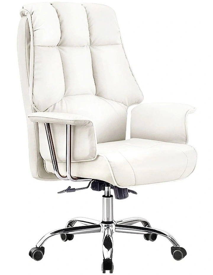 Adjustable Office Desk Chair Footrest in White image 1
