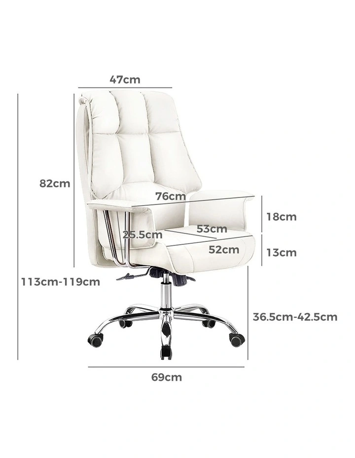 Adjustable Office Desk Chair Footrest in White image 3