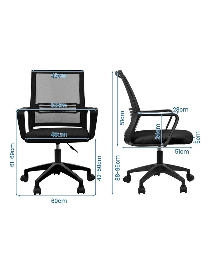 Office Computer Mesh Executive Chairs in Black image 3