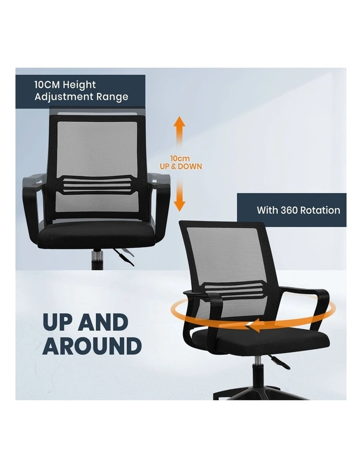 Office Computer Mesh Executive Chairs in Black image 5