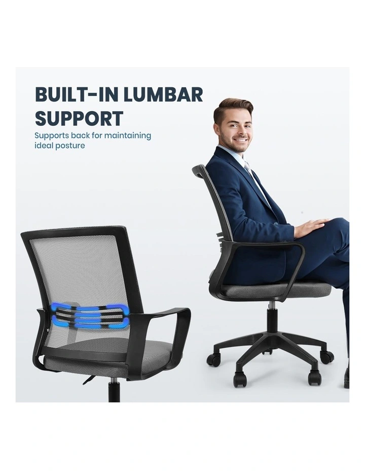 Office Computer Mesh Executive Chair in Black Grey image 6