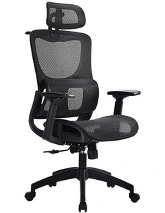 Ergonomic Tilt Fabric Office Computer Mesh Chair in Black