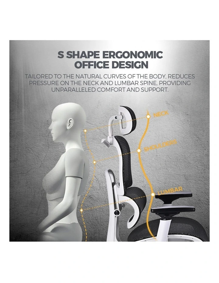 Ergonomic Office Chair in Black/White image 6