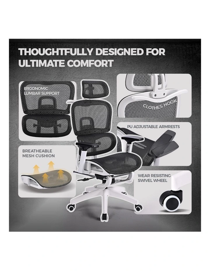 Ergonomic Office Chair in Black/White image 7