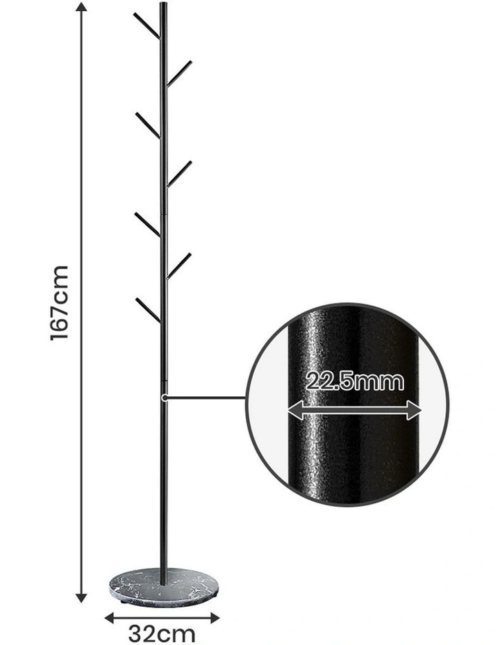 Coat Rack Steel Clothes Stand In Black image 3