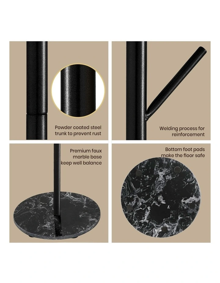 Coat Rack Steel Clothes Stand In Black image 5