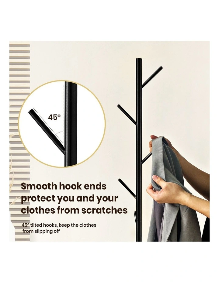 Coat Rack Steel Clothes Stand In Black image 6