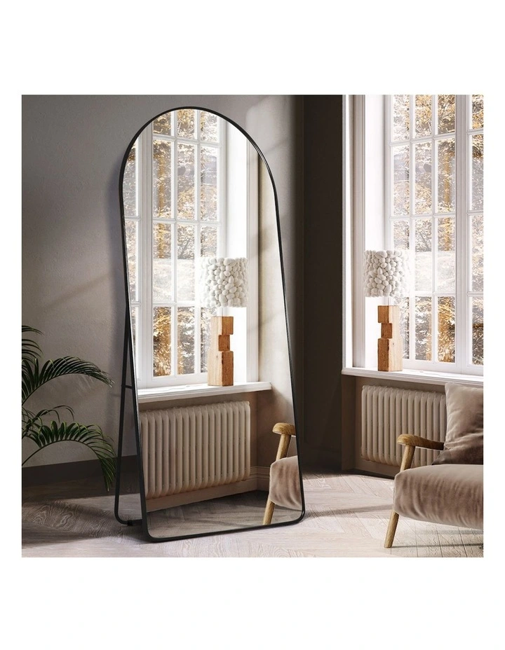 Large Full Length Free Standing Floor Mirror 180*80cm in Black image 2