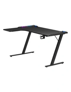 Carbon Fiber Computer Office Desk With Z Shaped Leg 140cm in Black