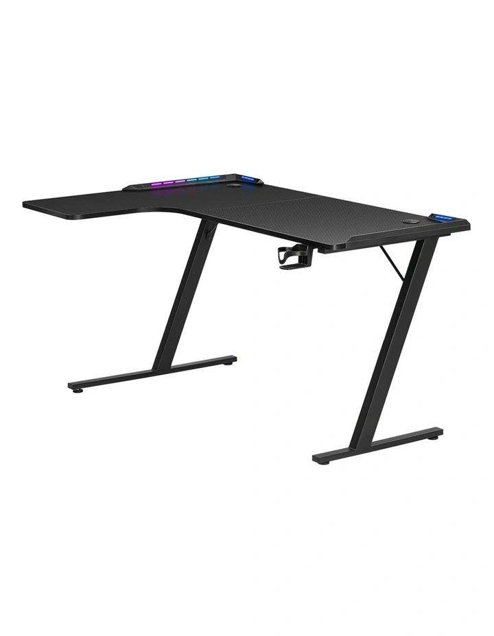 Carbon Fiber Computer Office Desk With Z Shaped Leg 140cm in Black image 1