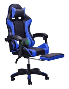 Two Point Massage Gaming Office Chair in Blue