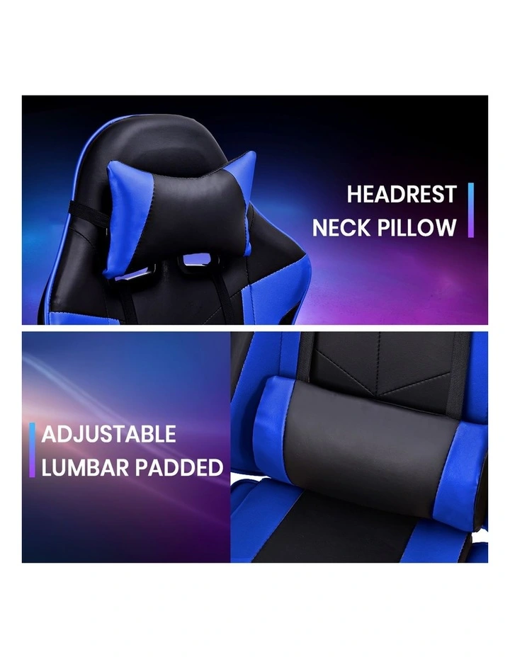 Two Point Massage Gaming Office Chair in Blue image 5