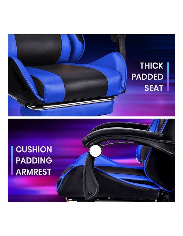 Two Point Massage Gaming Office Chair in Blue image 6