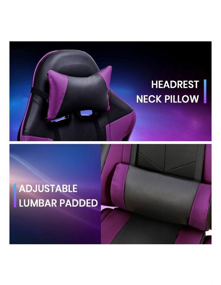 Two Point Massage Gaming Office Chair in Purple image 5