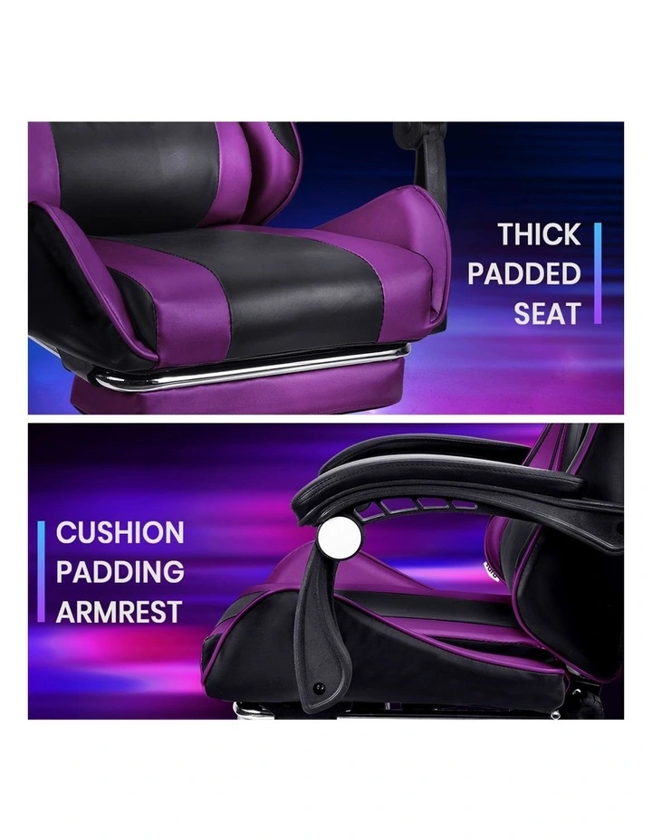 Two Point Massage Gaming Office Chair in Purple image 6