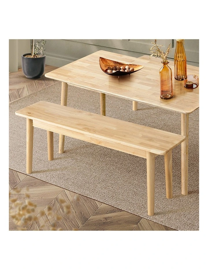 Wooden Dining Bench 120cm in Natural image 2