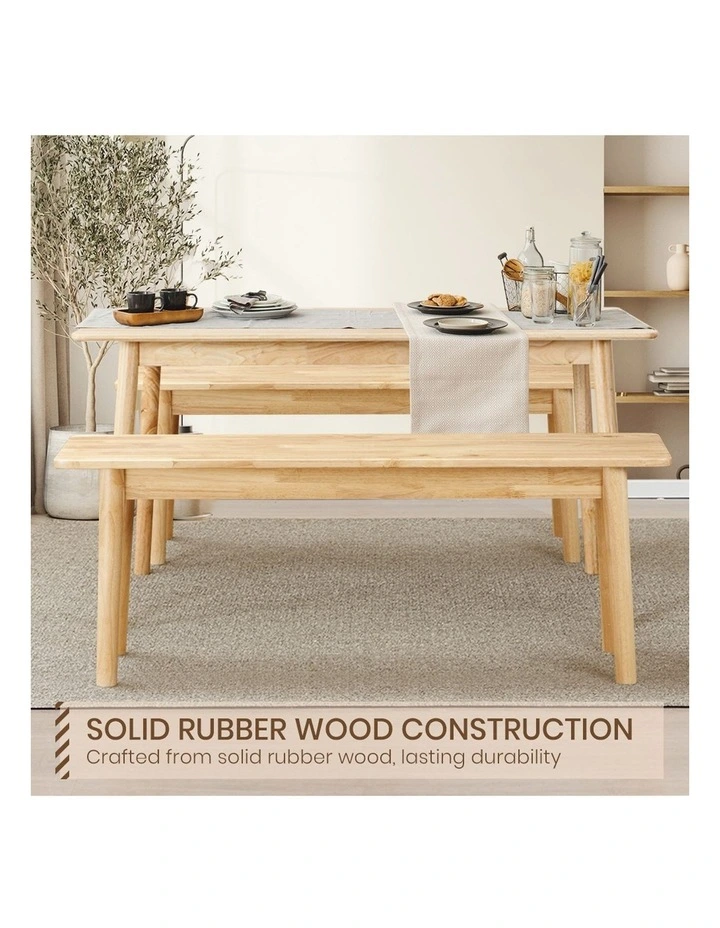 Wooden Dining Bench 140cm in Natural image 4