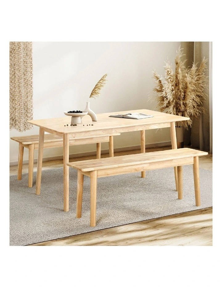 Wooden Dining Bench 140cm in Natural image 5