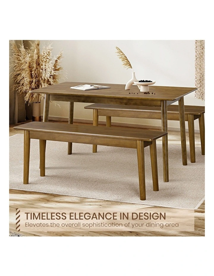 Wooden Dining Bench 120cm in Brown image 5