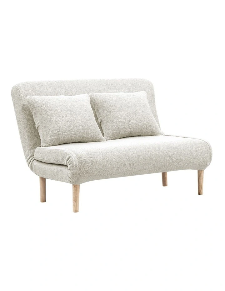 Wood Sofa Bed in Beige image 1