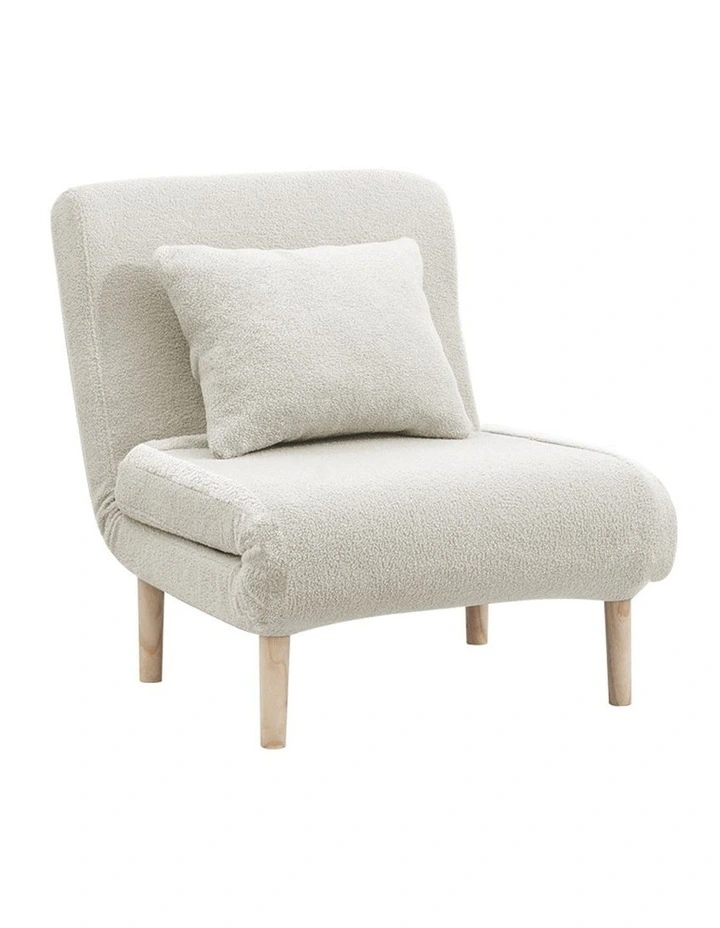 Wood Sofa Bed in Beige image 1