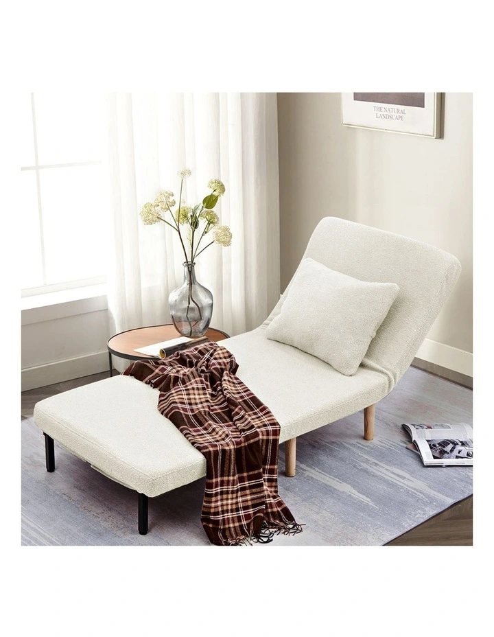 Wood Sofa Bed in Beige image 7