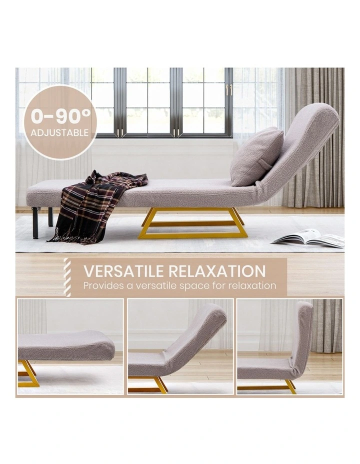Folding Single Seat Sofa Bed in Grey image 6