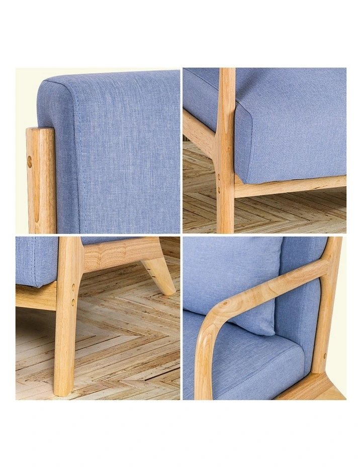 Armchair 2-Seater in Light Blue image 7