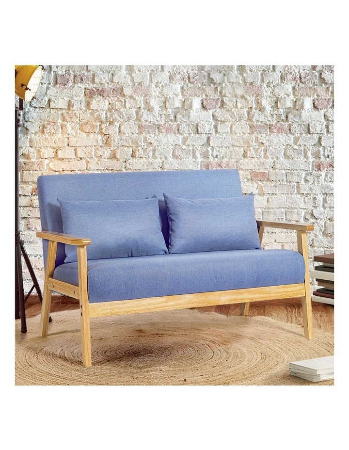 Armchair 2-Seater in Light Blue image 2