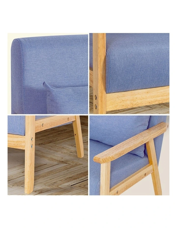 Armchair 2-Seater in Light Blue image 7