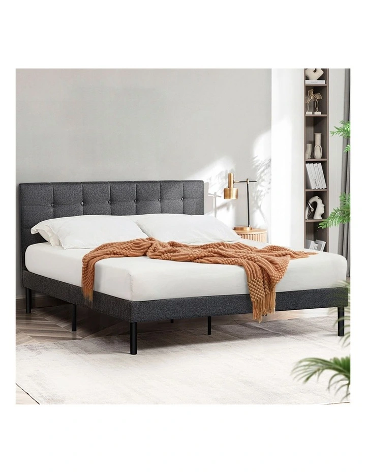 Queen Platform Bed Frame in Charcoal image 2