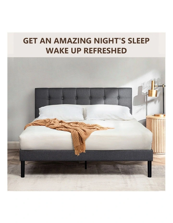 Queen Platform Bed Frame in Charcoal image 4