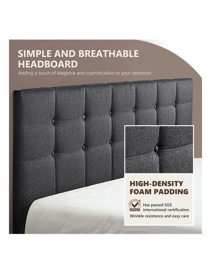 Queen Platform Bed Frame in Charcoal image 5