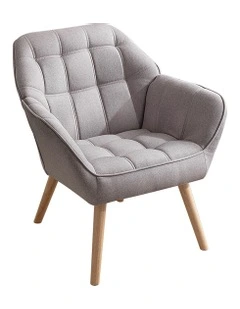 Upholstered Accent Chairs Recliner Thick Pad in Grey