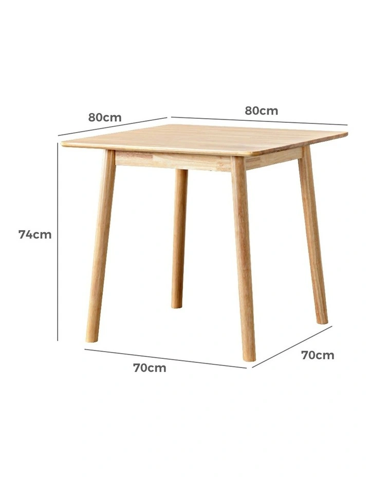 Wooden Rectangle Kitchen Dining Table in Natural image 3
