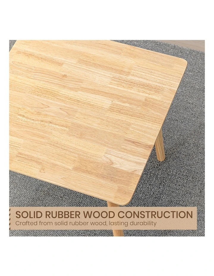 Wooden Rectangle Kitchen Dining Table in Natural image 4