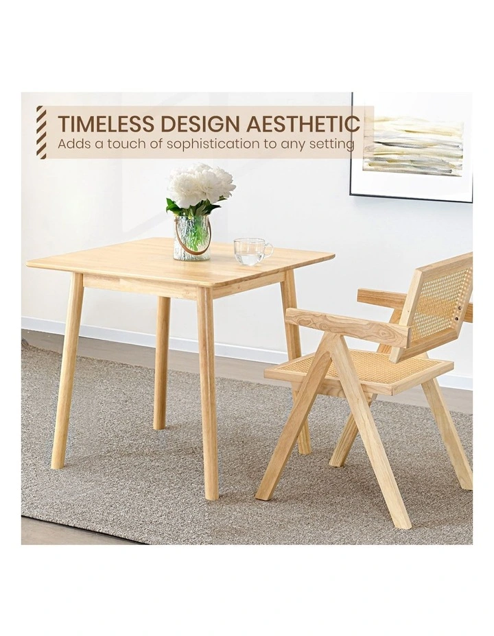 Wooden Rectangle Kitchen Dining Table in Natural image 5