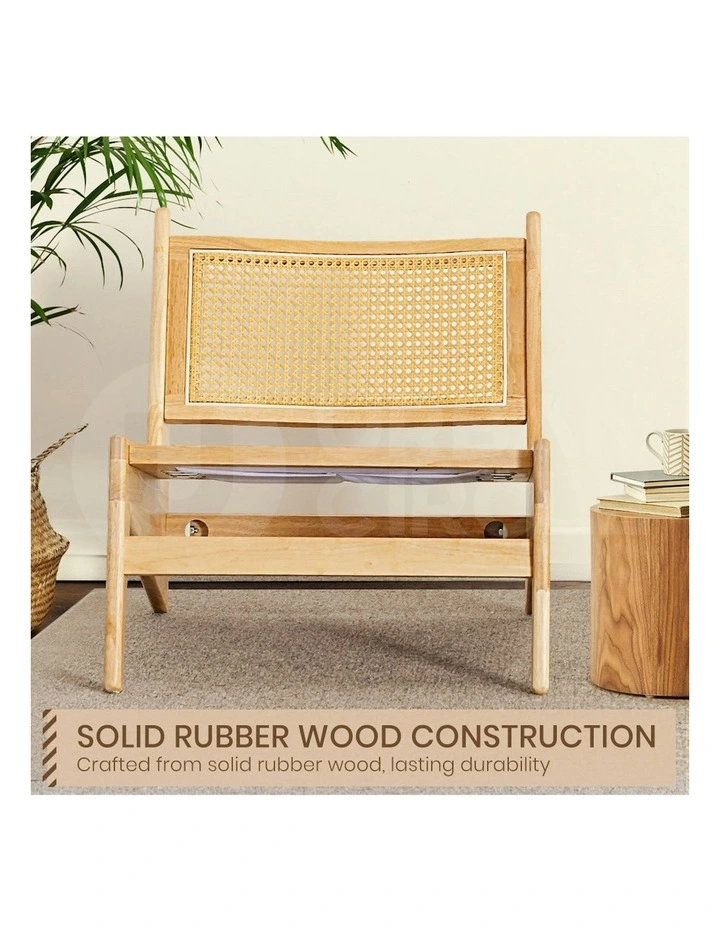 Kangaroo Wooden Accent Arm Chairs in Natural image 2