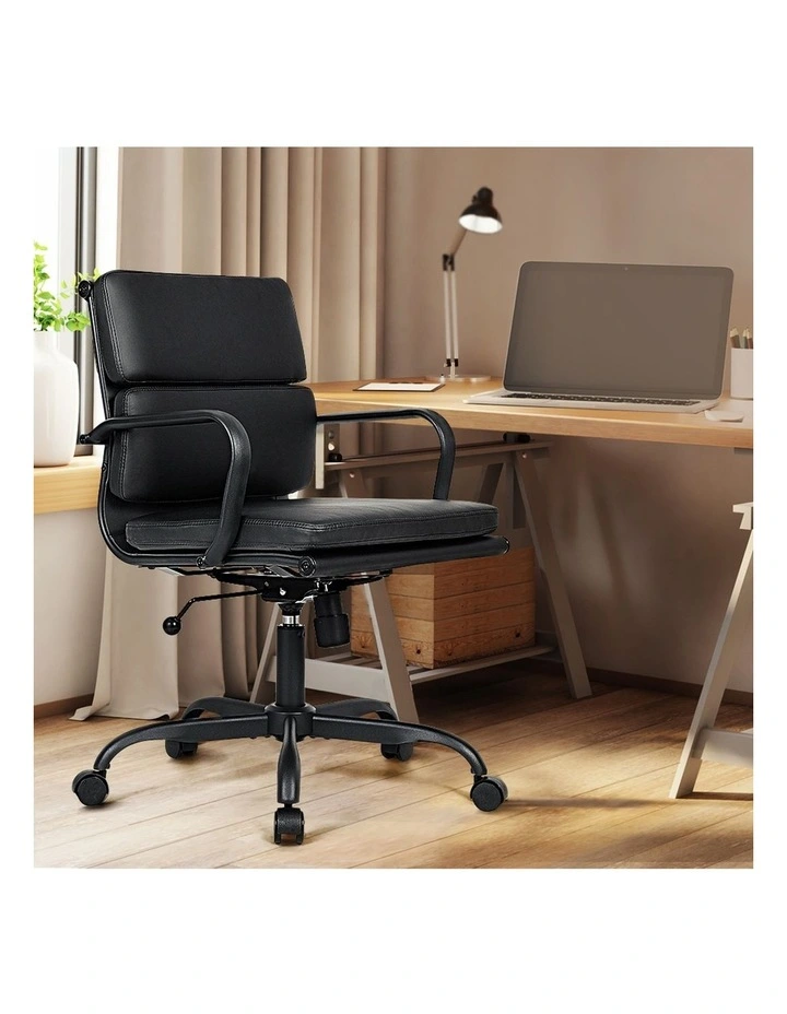 Ergonomic Executive Height Adjustable Office Desk Chair in Black image 2