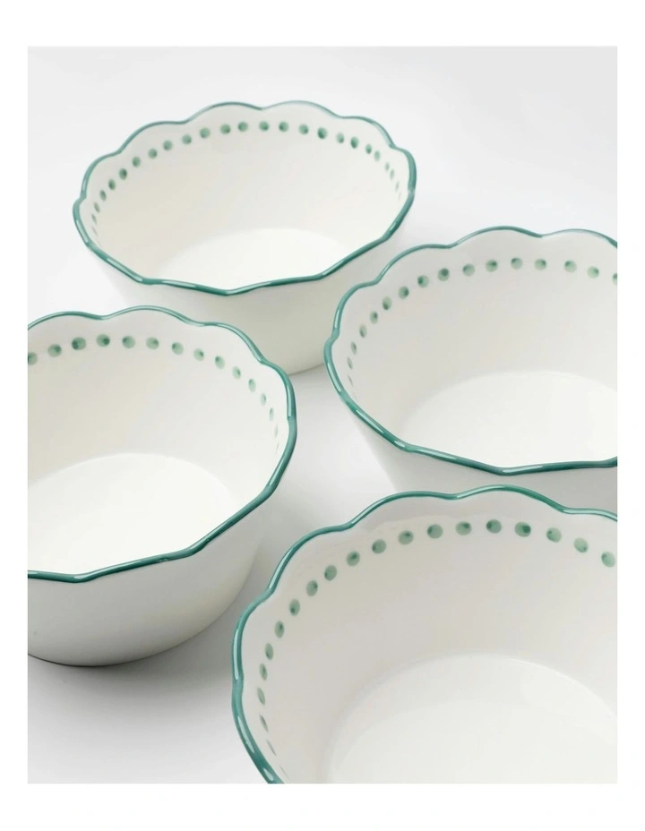 No.22 Home Capri Green Maxi Bowls Set Of 4 MYER