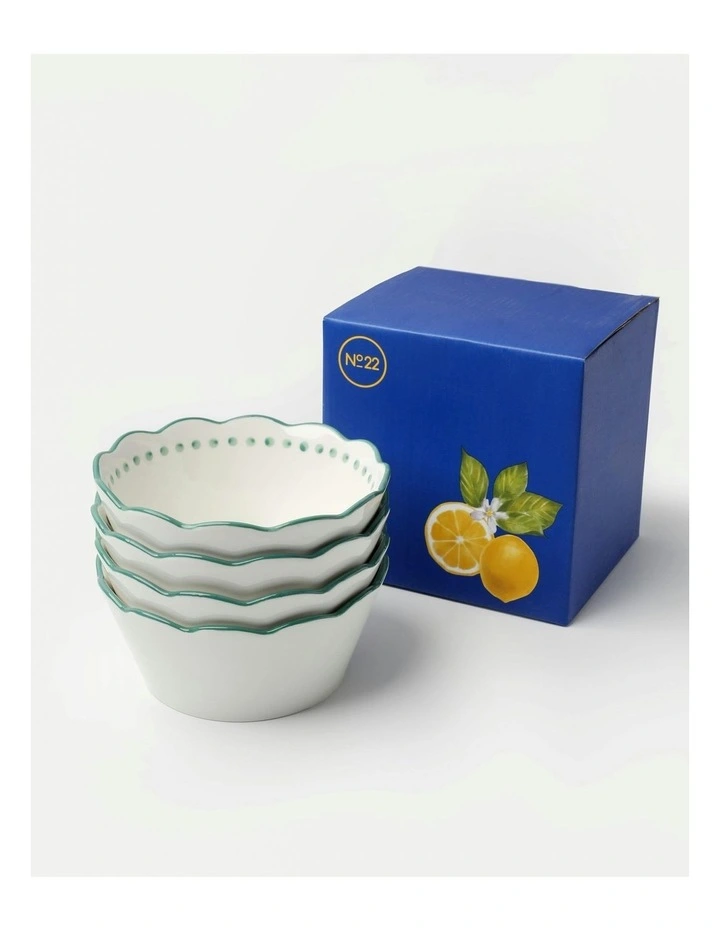 No.22 Home Capri Green Maxi Bowls Set Of 4 MYER